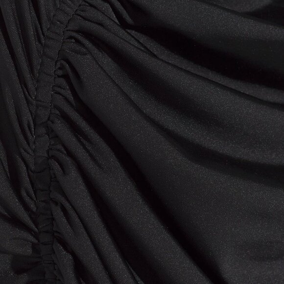 NWT Mugler Ruched Long Dress in Black NEW FWRD bodycon ruched cutout maxi - Picture 11 of 14